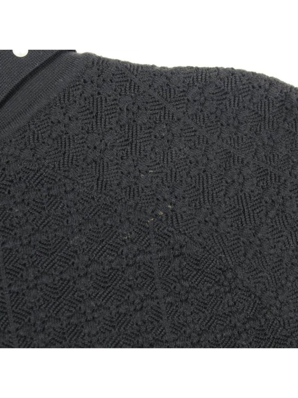 Chanel Dress CC Logo Button Pearl Cotton Nylon Knit - Picture 6 of 9